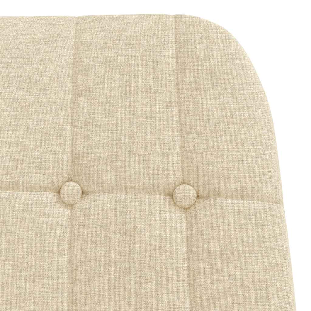 Relaxační Židle Krémová Textil