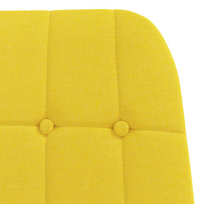 Relaxační Židle Světle Žlutá Textil