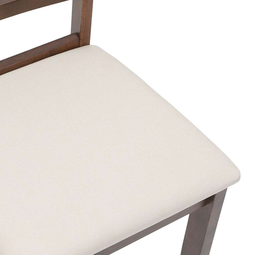 Jídelní Židle S Polštáři 2 Ks Hnědá Masivní Dřevěná Guma