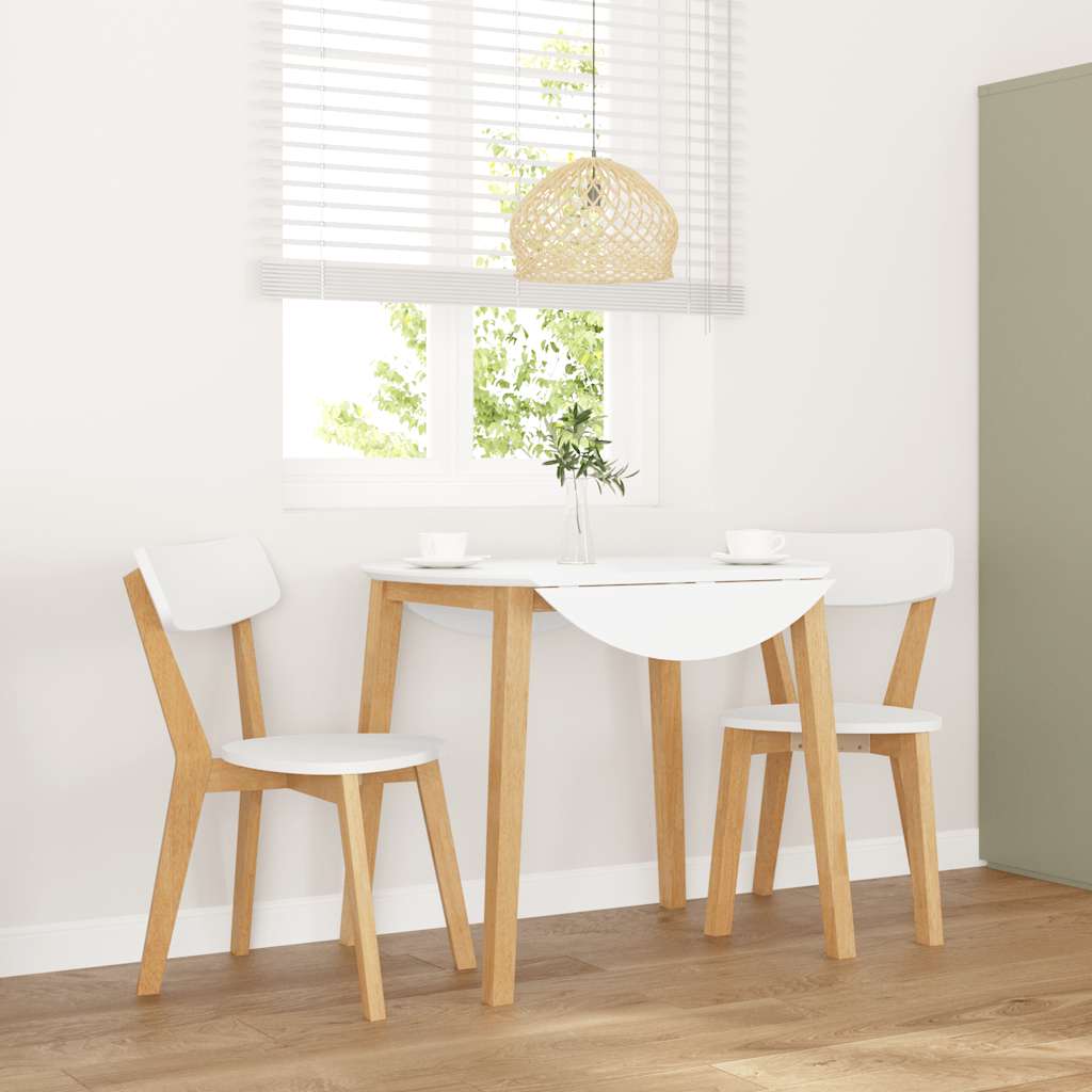 Jídelní Židle 2 Ks Z Masivního Dřeva Rubber