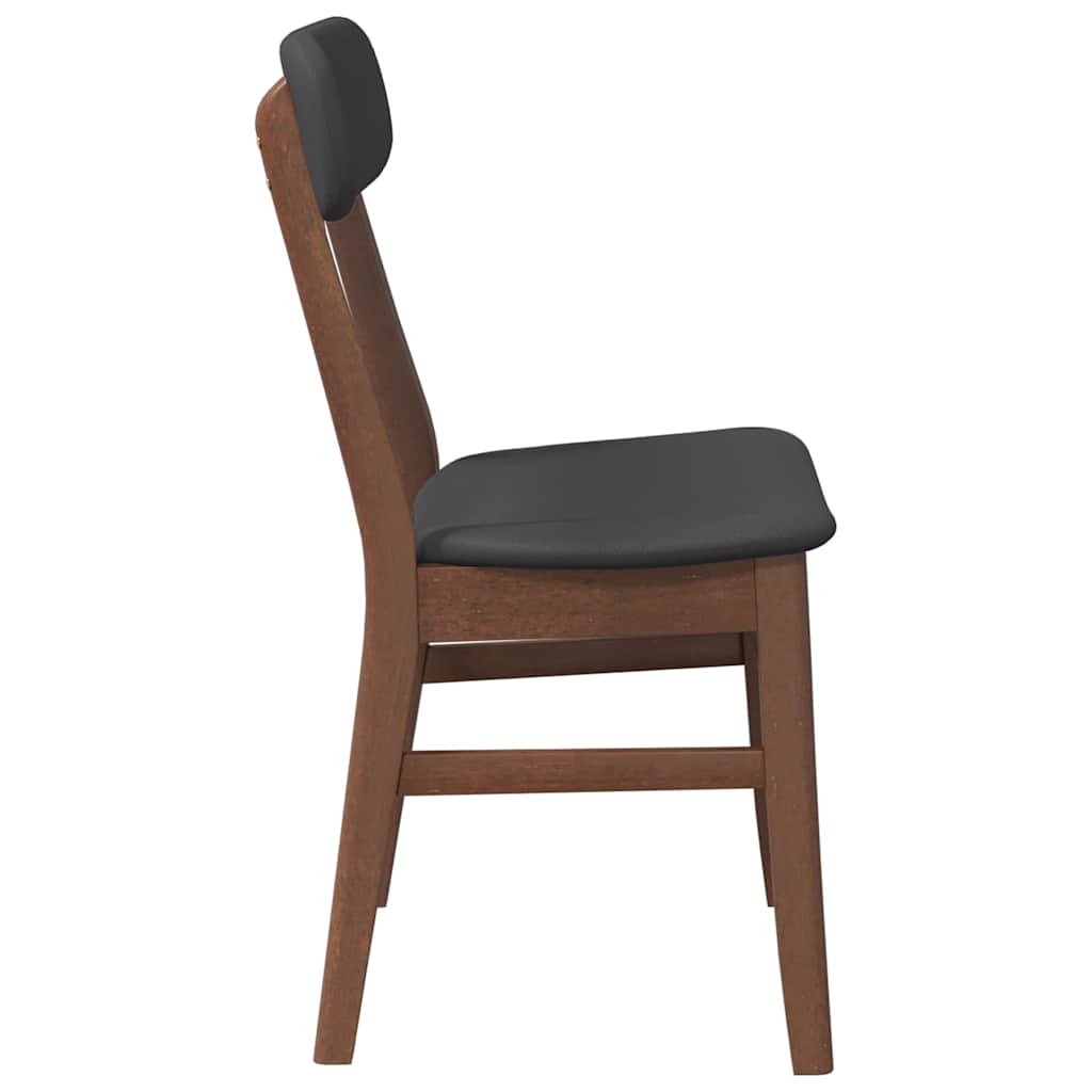 Jídelní Židle S Polštáři 2 Ks Hnědá Masivní Dřevěná Guma