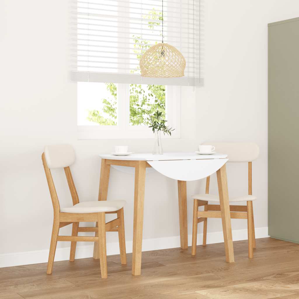 Jídelní Židle S Polštáři 2 Ks Hnědá Masivní Dřevěná Guma