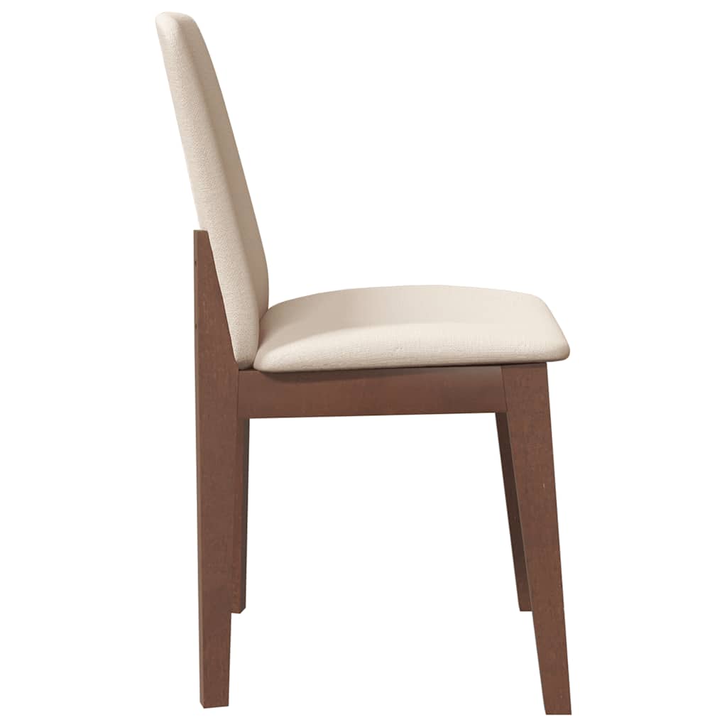 Jídelní Židle S Polštáři 2 Ks Hnědá Masivní Dřevěná Guma