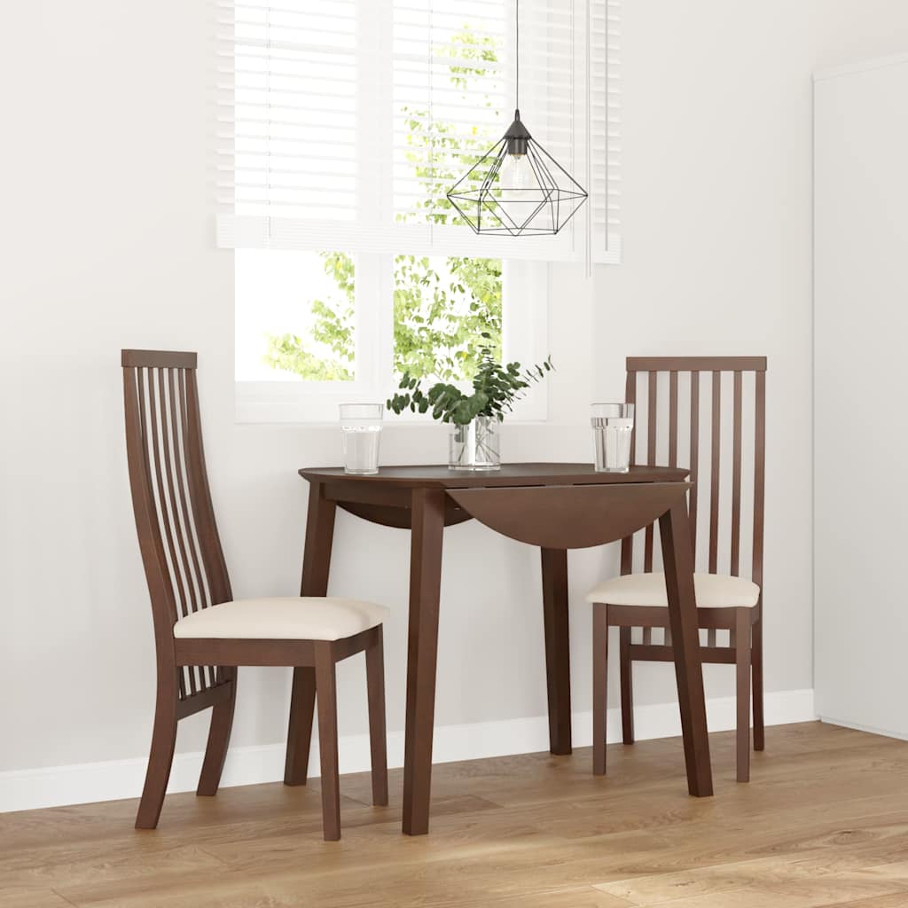 Jídelní Židle S Polštáři 2 Ks Bílé Masivní Dřevo Gumové