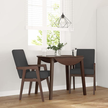 Jídelní Židle S Polštáři 2 Ks Hnědé Masivní Dřevo Guma