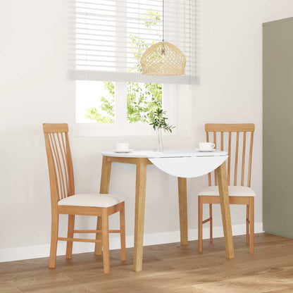 Jídelní Židle 2 Ks Bílé Masivní Dřevo Gumové