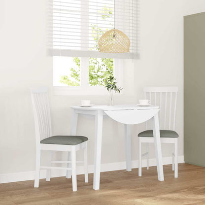 Jídelní Židle 2 Ks Bílé Masivní Dřevo Gumové