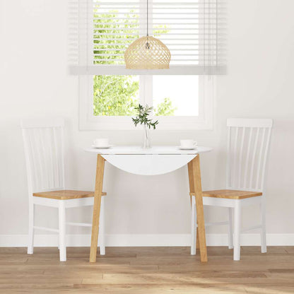 Jídelní Židle 2 Ks Bílé Masivní Dřevo Gumové