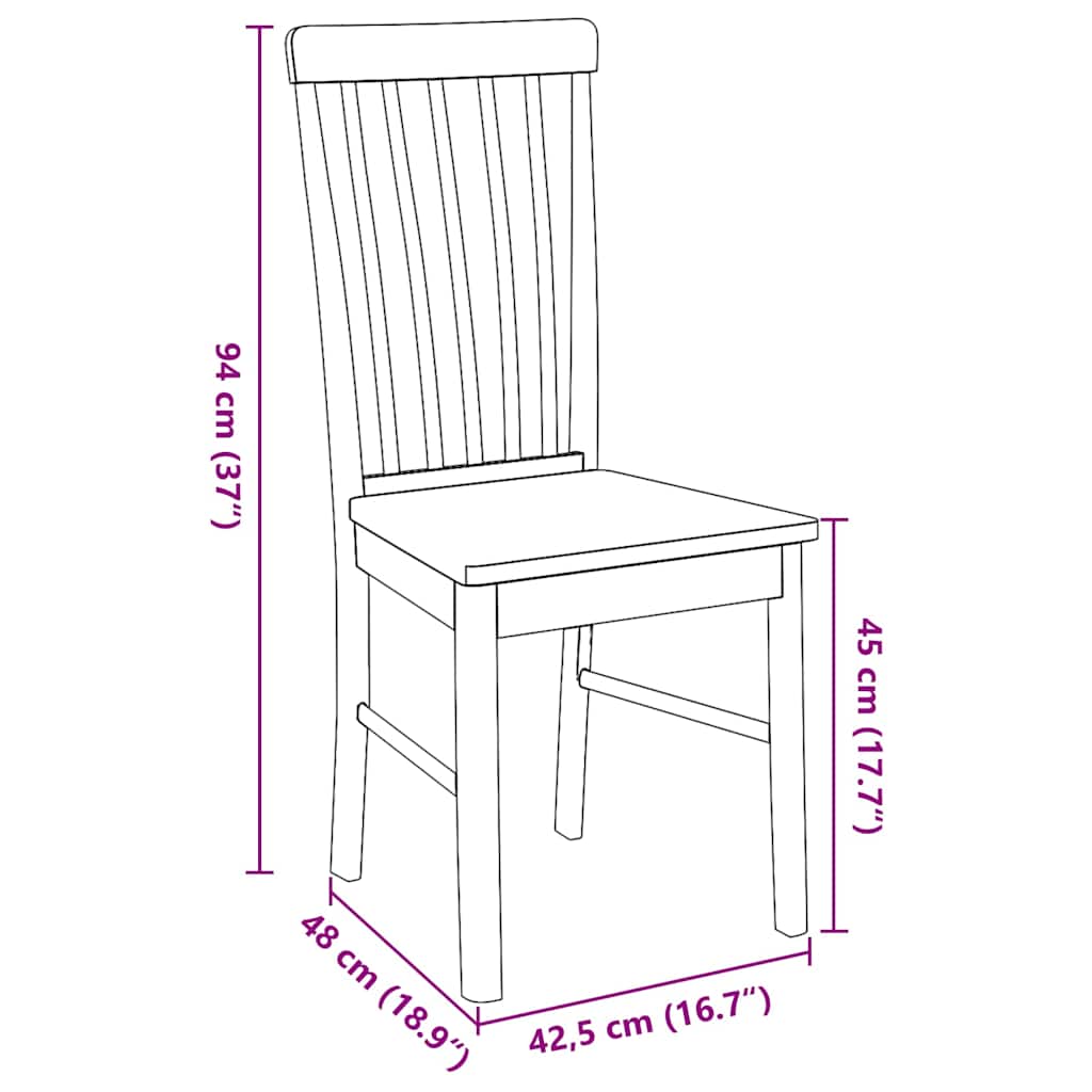 Jídelní Židle 2 Ks Bílé Masivní Dřevo Gumové