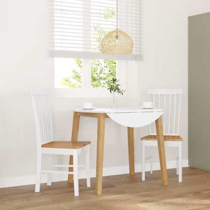 Jídelní Židle 2 Ks Bílé Masivní Dřevo Gumové