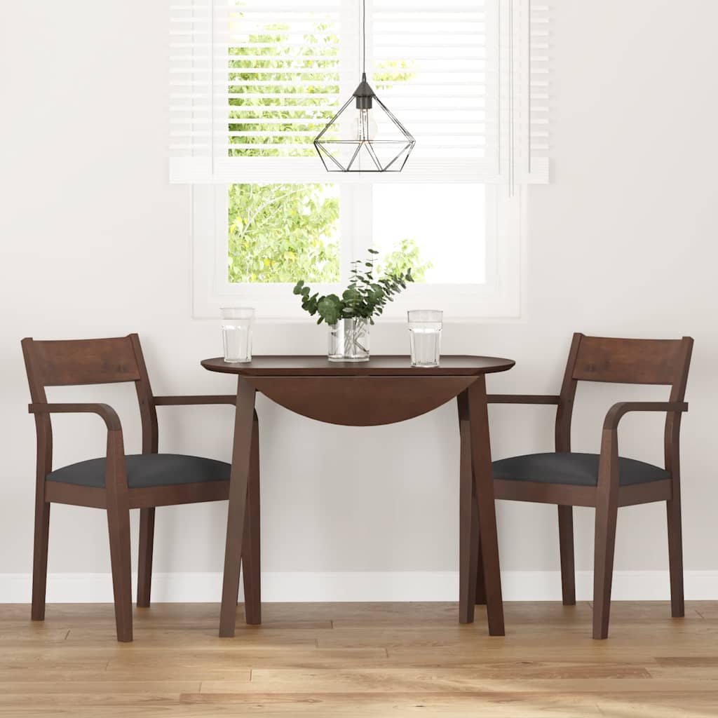 Jídelní Židle S Polštáři 2 Ks Hnědá Masivní Dřevěná Guma