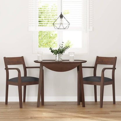 Jídelní Židle S Polštáři 2 Ks Hnědá Masivní Dřevěná Guma