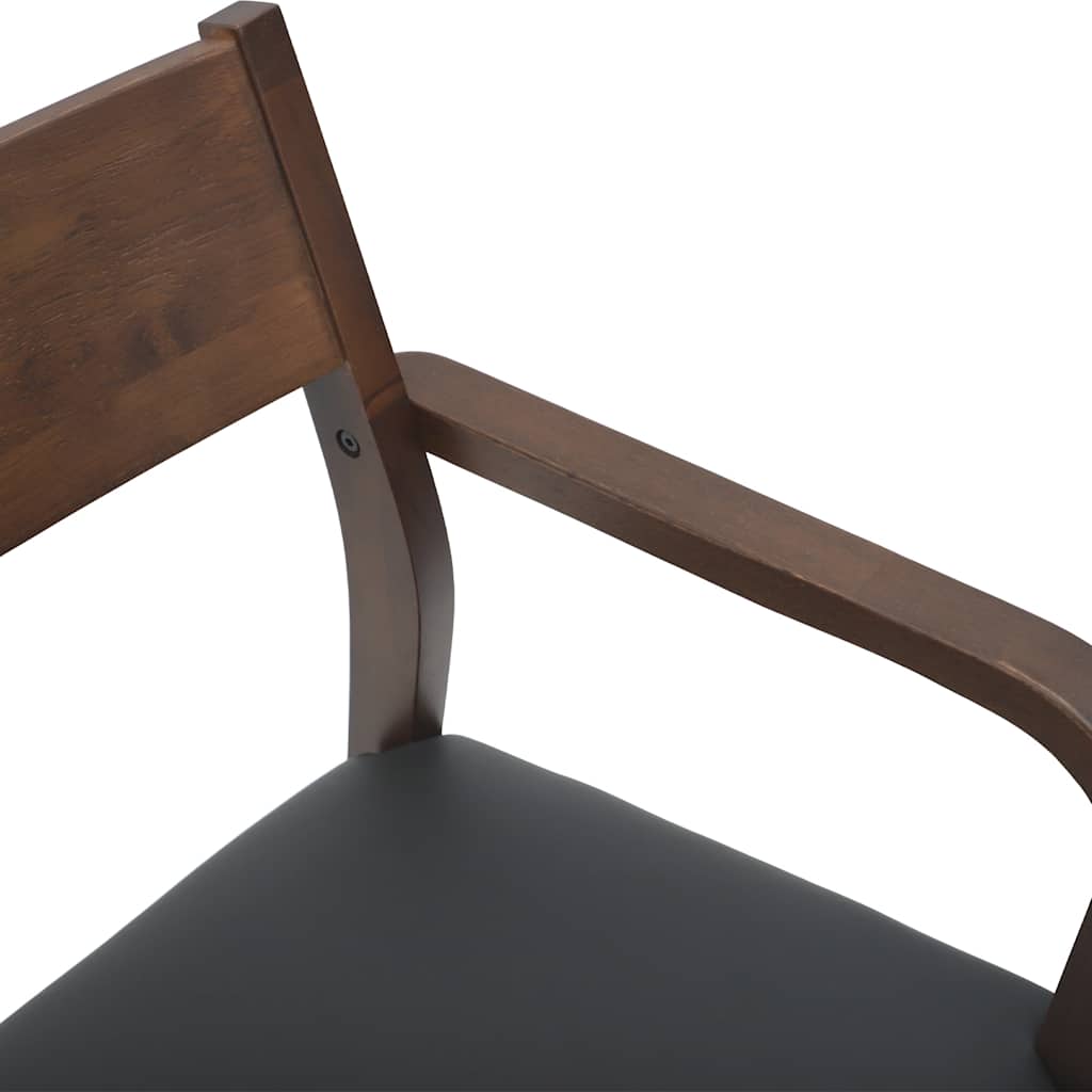 Jídelní Židle S Polštáři 2 Ks Hnědá Masivní Dřevěná Guma