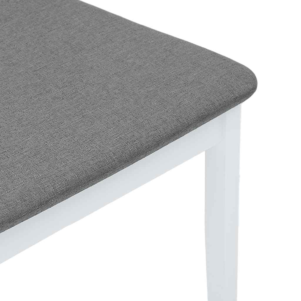 Jídelní Židle S Polštáři 2 Ks Bílé Masivní Dřevo Gumové