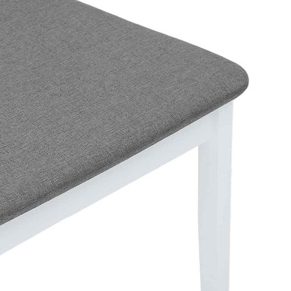 Jídelní Židle S Polštáři 2 Ks Bílé Masivní Dřevo Gumové