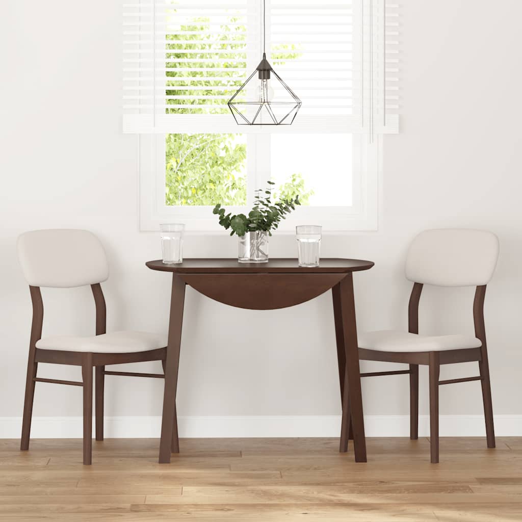 Jídelní Židle S Polštáři 2 Ks Hnědá Masivní Dřevěná Guma