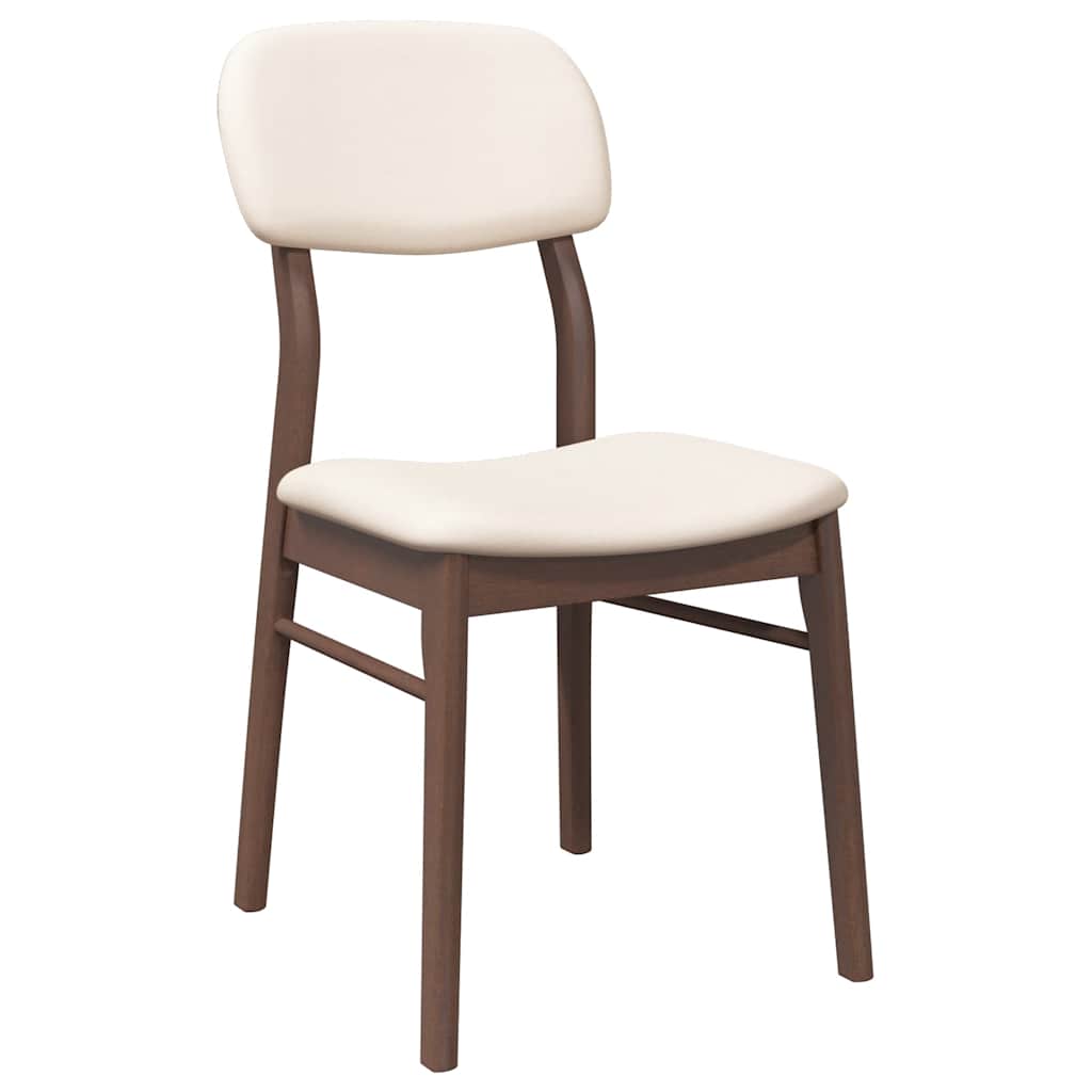 Jídelní Židle S Polštáři 2 Ks Hnědá Masivní Dřevěná Guma