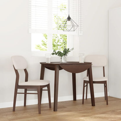 Jídelní Židle S Polštáři 2 Ks Hnědá Masivní Dřevěná Guma