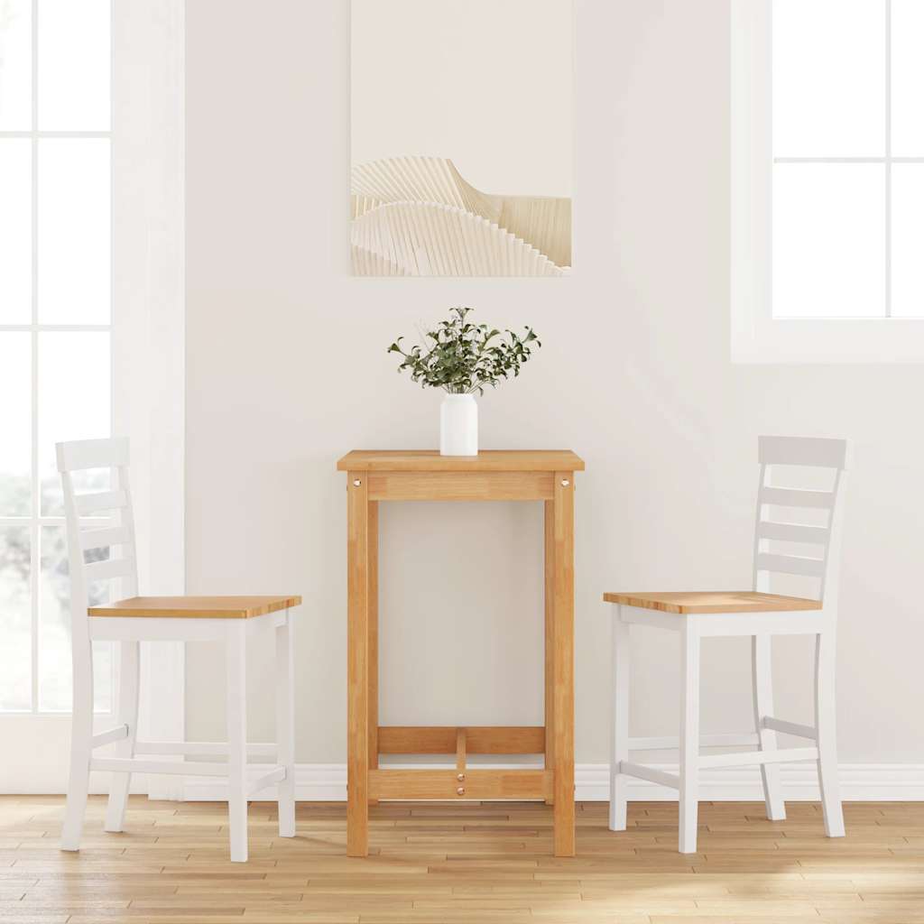 Barové Židle 2 Ks Bílé Textil