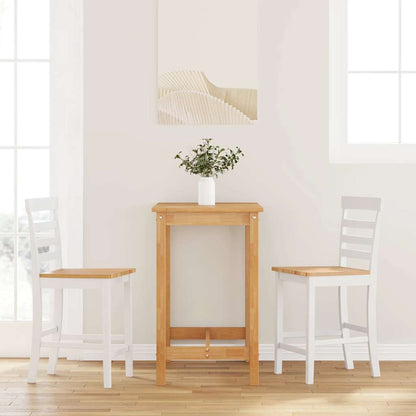 Barové Židle 2 Ks Bílé Textil