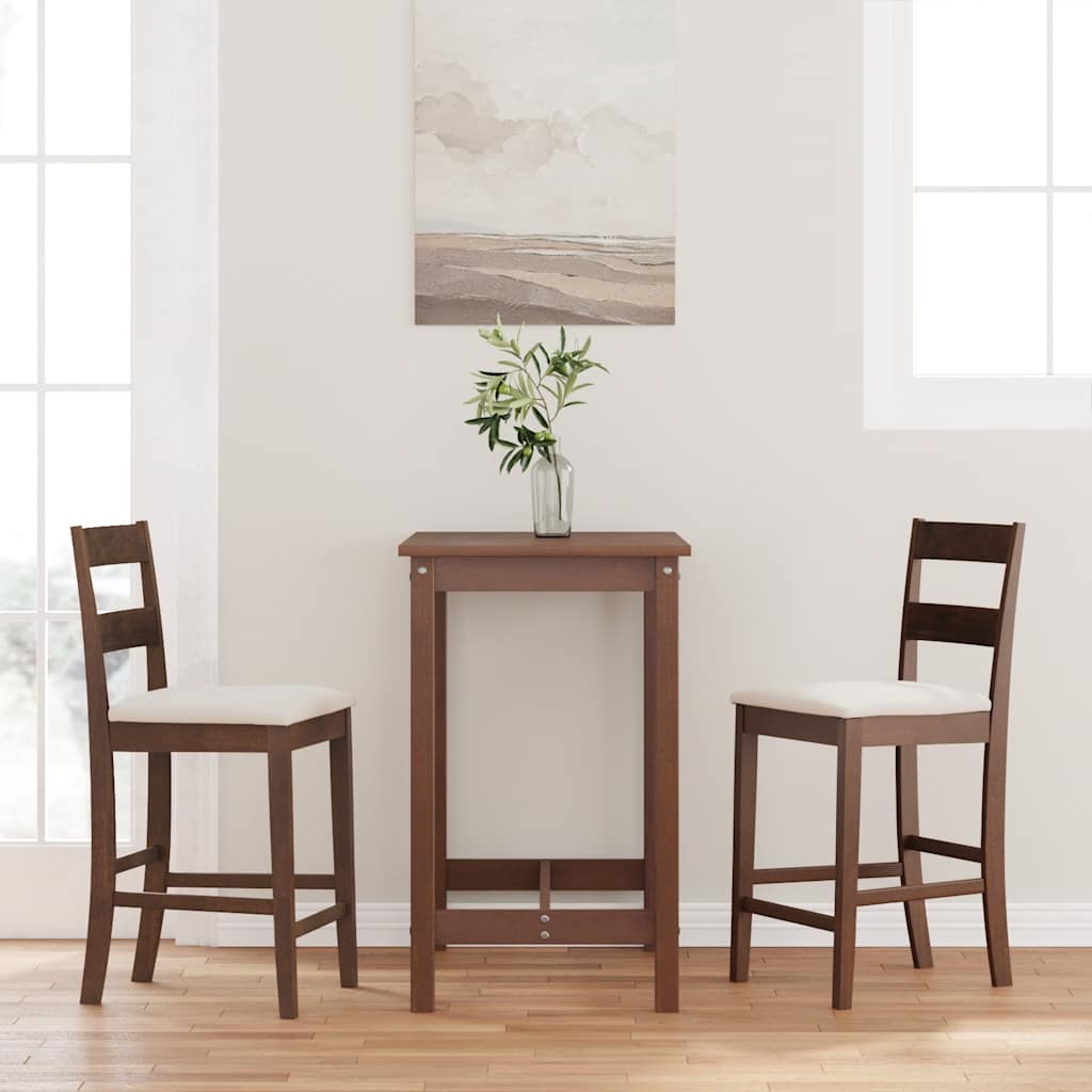 Barové Stoličky 2 Ks Bílé Masivní Dřevo Gumové