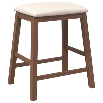 Barové Židle S Polštáři 2 Ks Hnědé Masivní Dřevo Guma