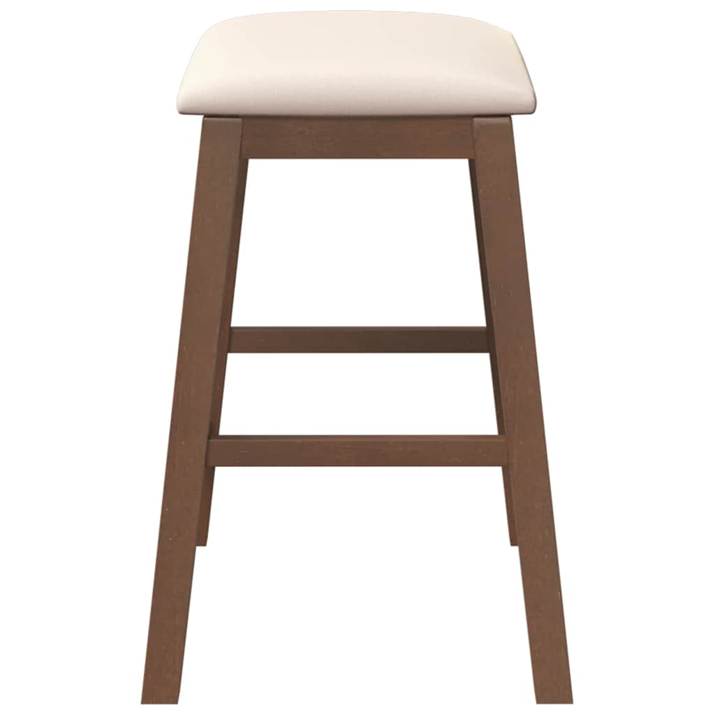 Barové Židle S Polštáři 2 Ks Hnědé Masivní Dřevo Guma