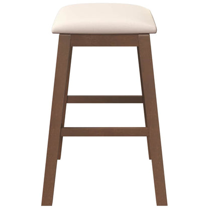 Barové Židle S Polštáři 2 Ks Hnědé Masivní Dřevo Guma