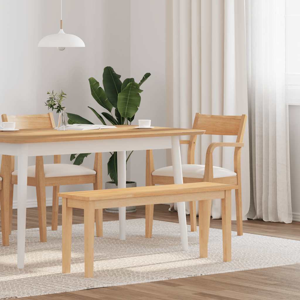 Lavice 110 Cm Hnědá Masivní Dřevo Guma