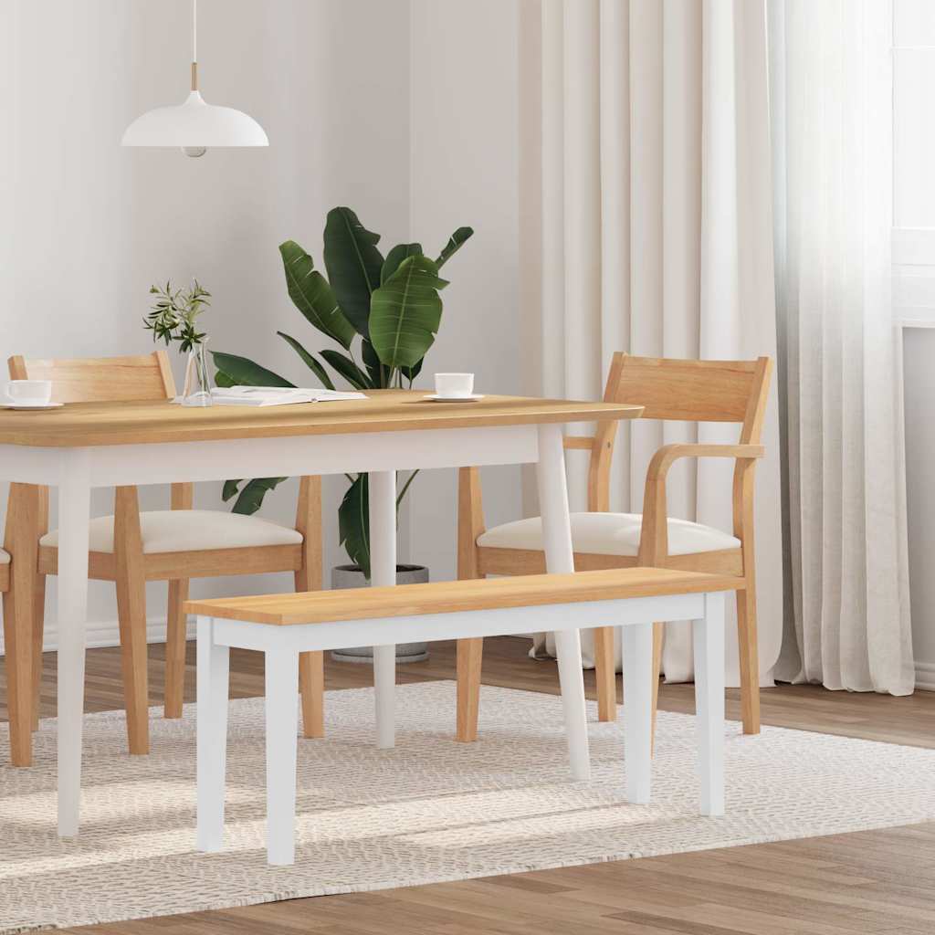 Lavice 110 Cm Hnědá Masivní Dřevo Guma