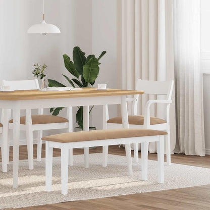 Lavice 110 Cm Hnědá Masivní Dřevo Guma