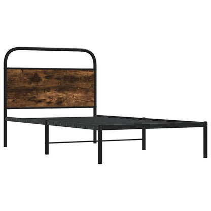 Rám Postele Bez Matrace 90X190 Cm Kouřový Dub Kompozitní Dřevo