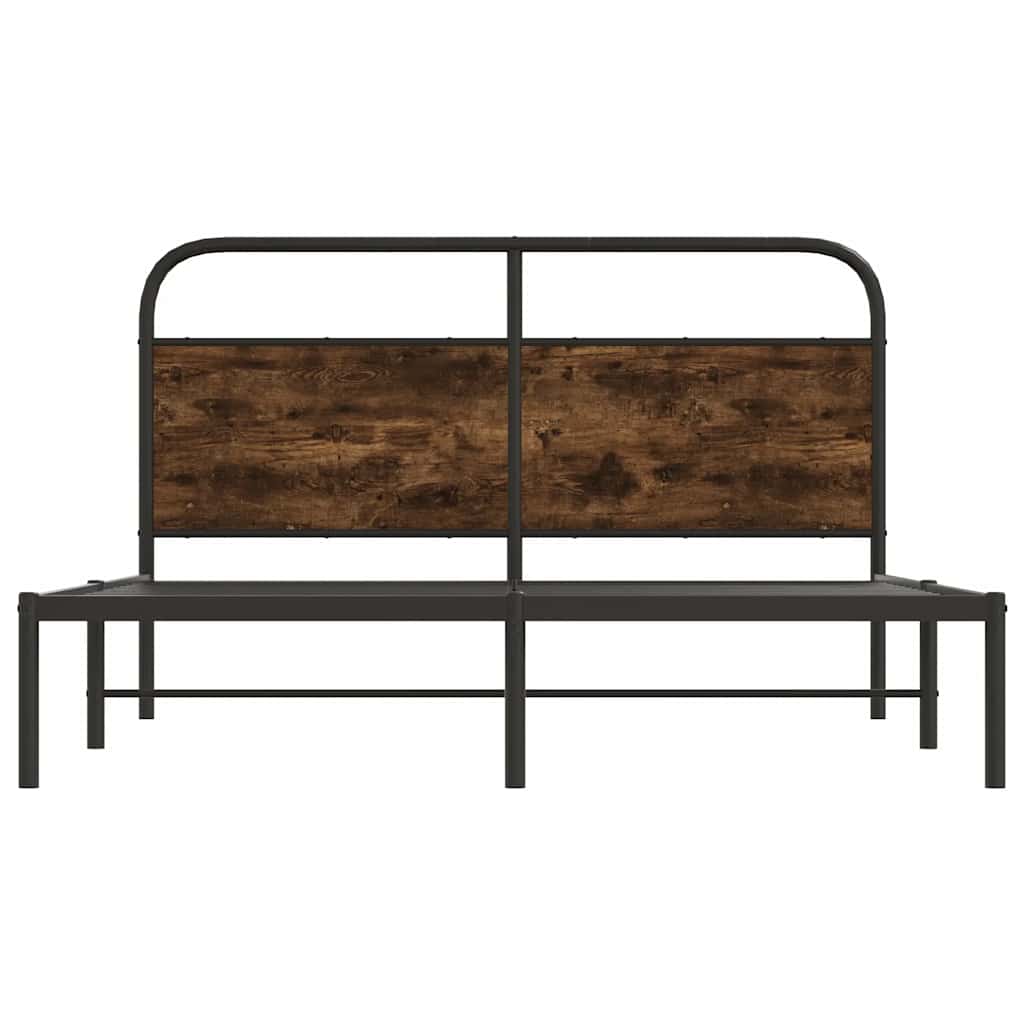 Rám Postele Bez Matrace 150X200 Cm Kouřový Dub Kompozitní Dřevo