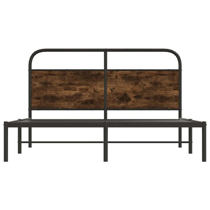Rám Postele Bez Matrace 150X200 Cm Kouřový Dub Kompozitní Dřevo
