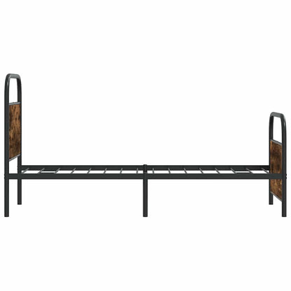 Rám Postele Bez Matrace 75X190 Cm Kouřový Dub Kompozitní Dřevo