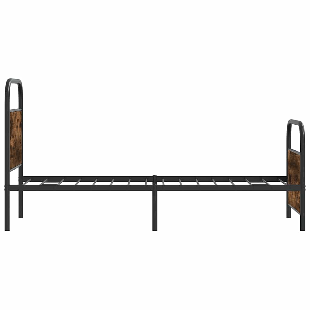 Rám Postele Bez Matrace 80X200 Cm Kouřový Dub Kompozitní Dřevo
