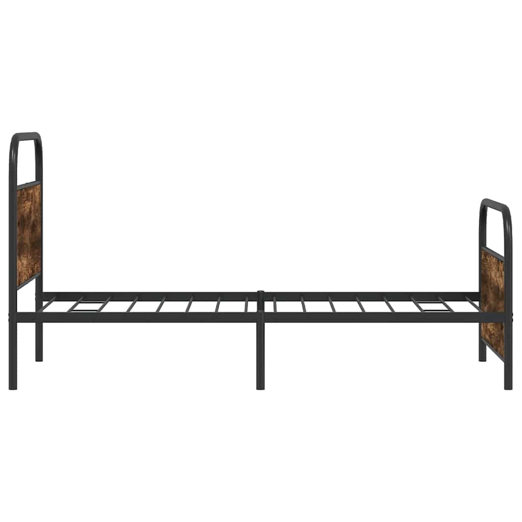 Rám Postele Bez Matrace 90X190 Cm Kouřový Dub Kompozitní Dřevo