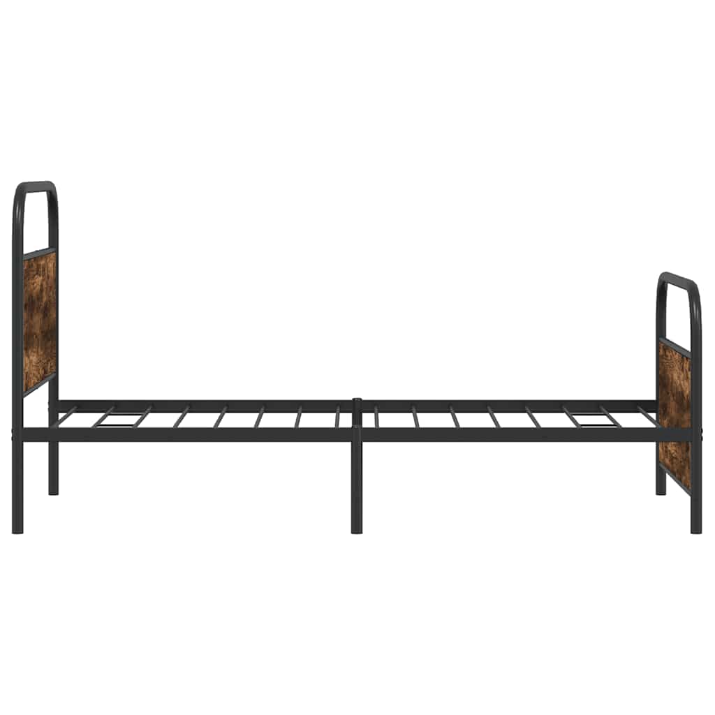 Rám Postele Bez Matrace 90X200 Cm Kouřový Dub Kompozitní Dřevo