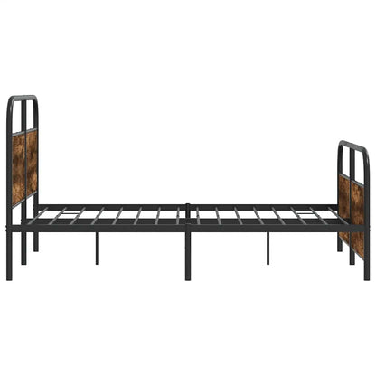 Rám Postele Bez Matrace 120X200 Cm Kouřový Dub Kompozitní Dřevo