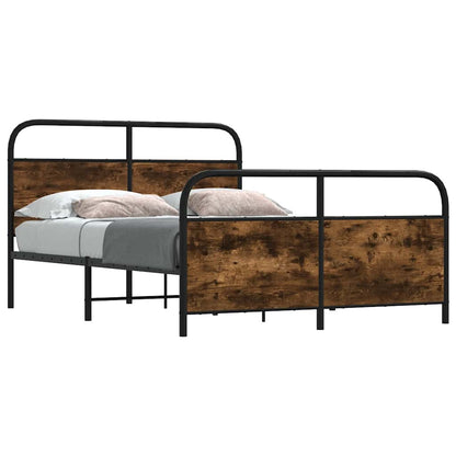 Rám Postele Bez Matrace 120X200 Cm Kouřový Dub Kompozitní Dřevo