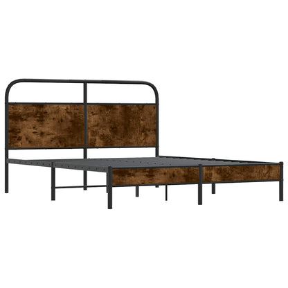 Rám Postele Bez Matrace 160X200 Cm Kouřový Dub Kompozitní Dřevo
