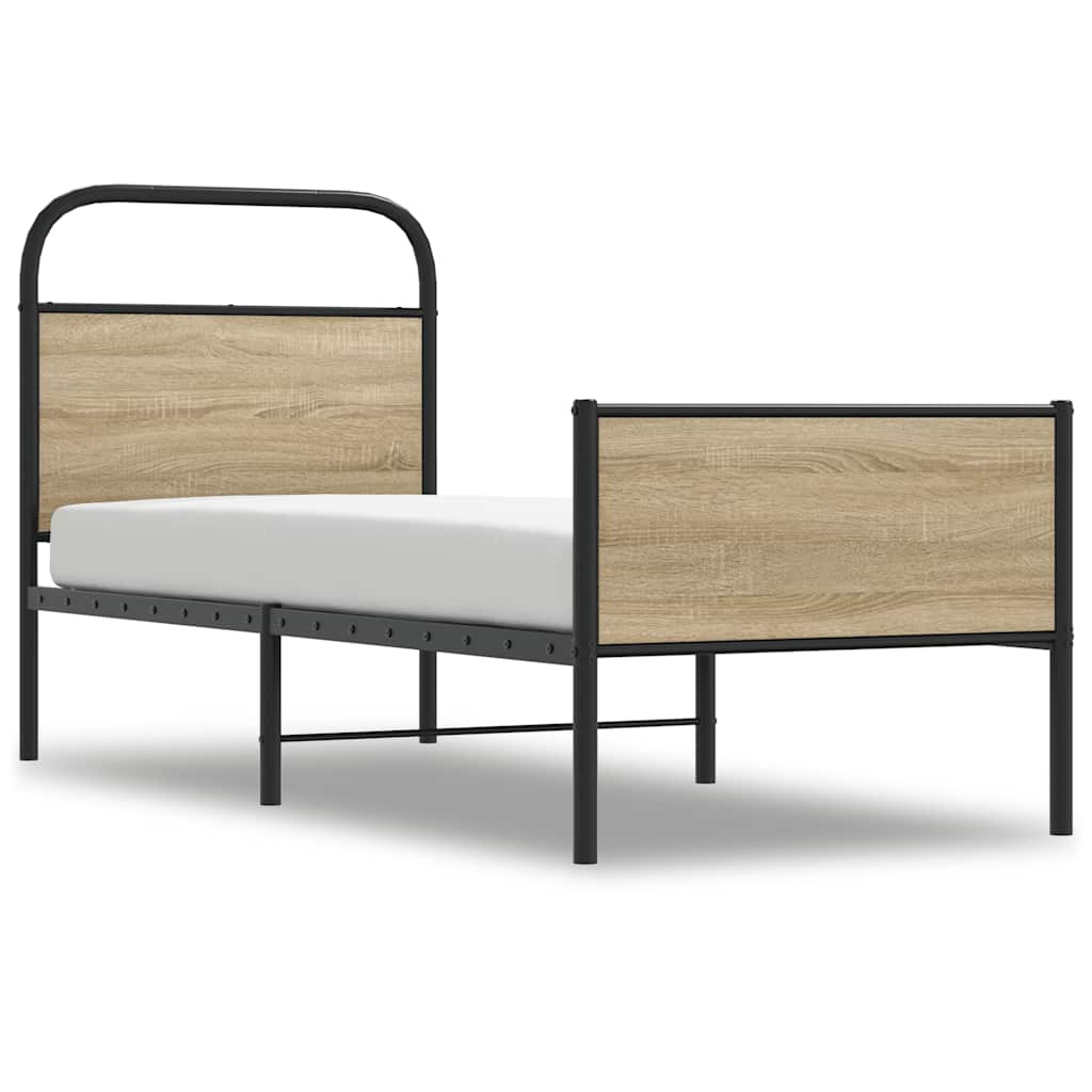 Rám Postele Bez Matrace 75X190 Cm Dub Sonoma Kompozitní Dřevo