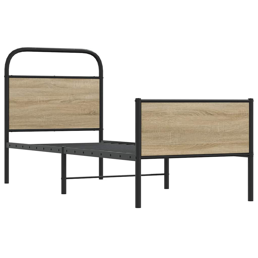 Rám Postele Bez Matrace 80X200 Cm Dub Sonoma Kompozitní Dřevo