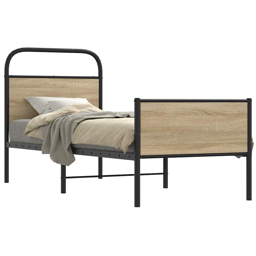 Rám Postele Bez Matrace 80X200 Cm Dub Sonoma Kompozitní Dřevo