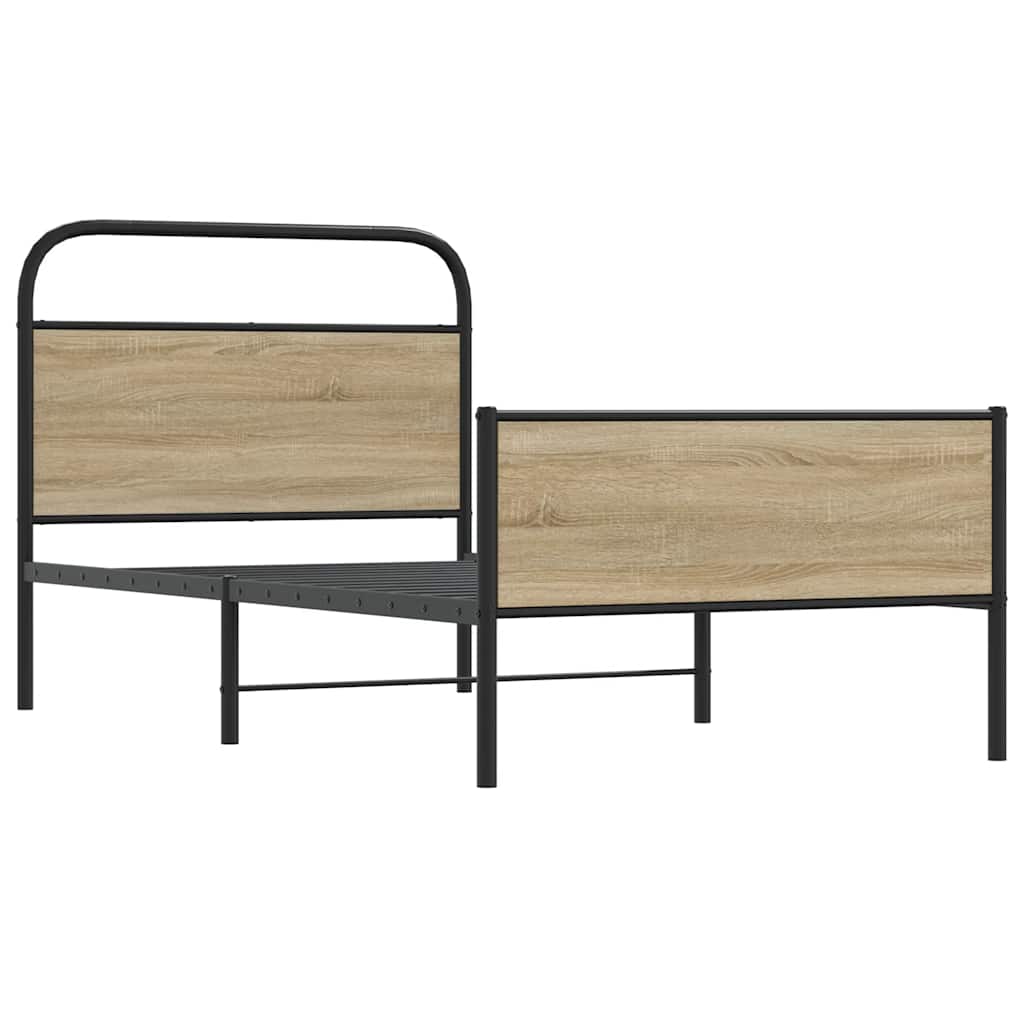 Rám Postele Bez Matrace 100X200 Cm Dub Sonoma Kompozitní Dřevo