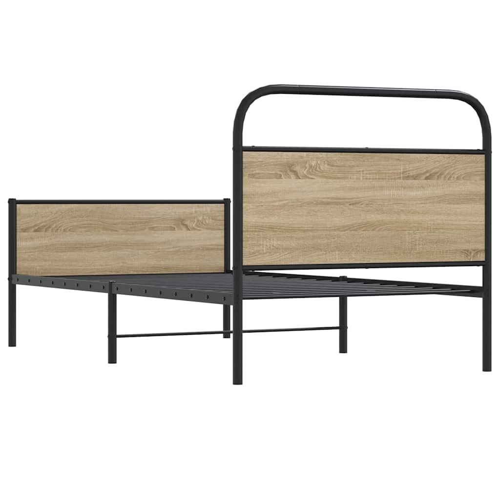 Rám Postele Bez Matrace 100X200 Cm Dub Sonoma Kompozitní Dřevo