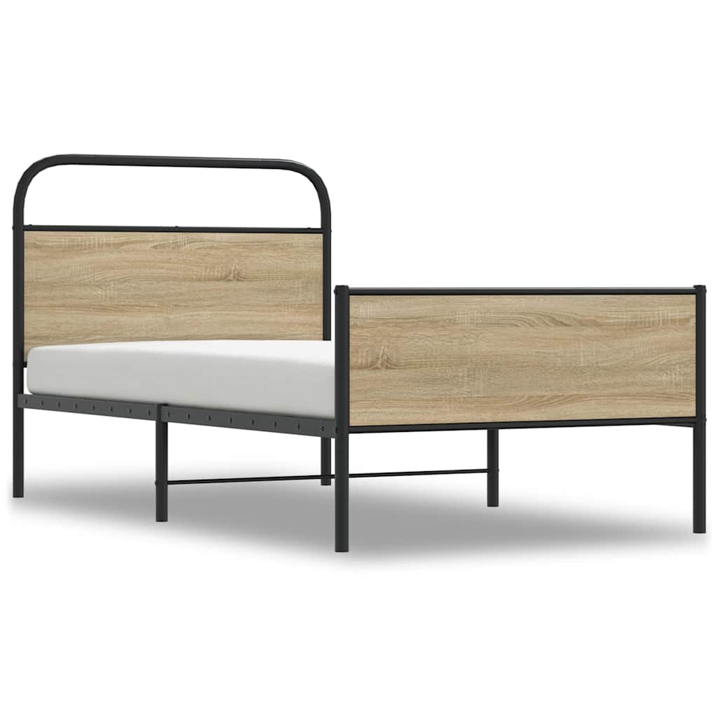 Rám Postele Bez Matrace 107X203 Cm Dub Sonoma Kompozitní Dřevo