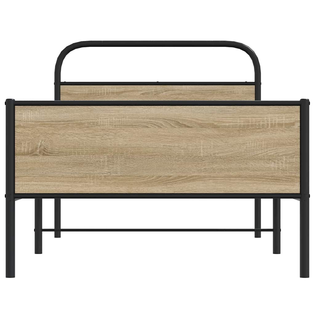 Rám Postele Bez Matrace 107X203 Cm Dub Sonoma Kompozitní Dřevo