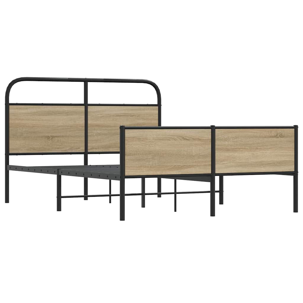 Rám Postele Bez Matrace 120X190 Cm Dub Sonoma Kompozitní Dřevo