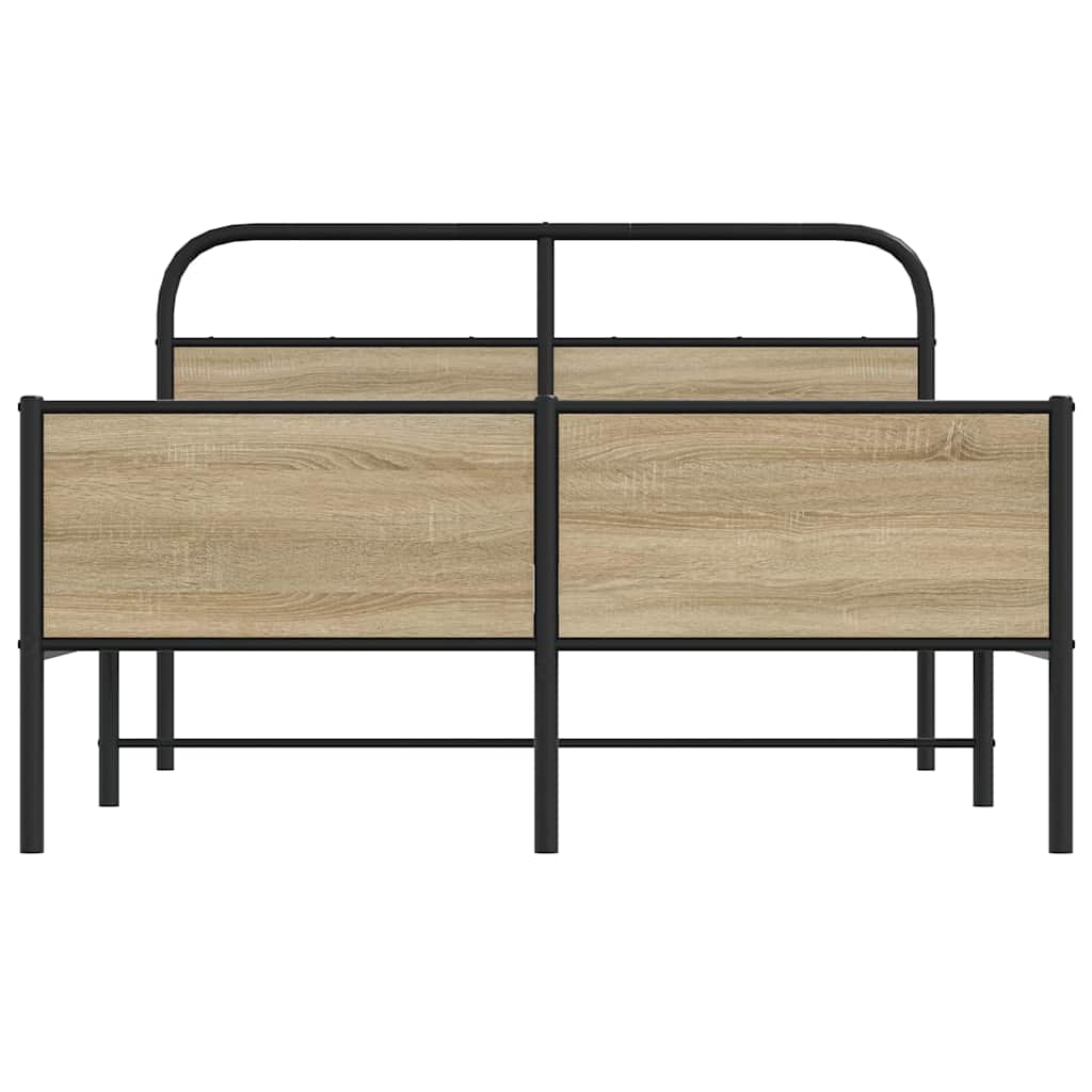 Rám Postele Bez Matrace 140X190 Cm Dub Sonoma Kompozitní Dřevo